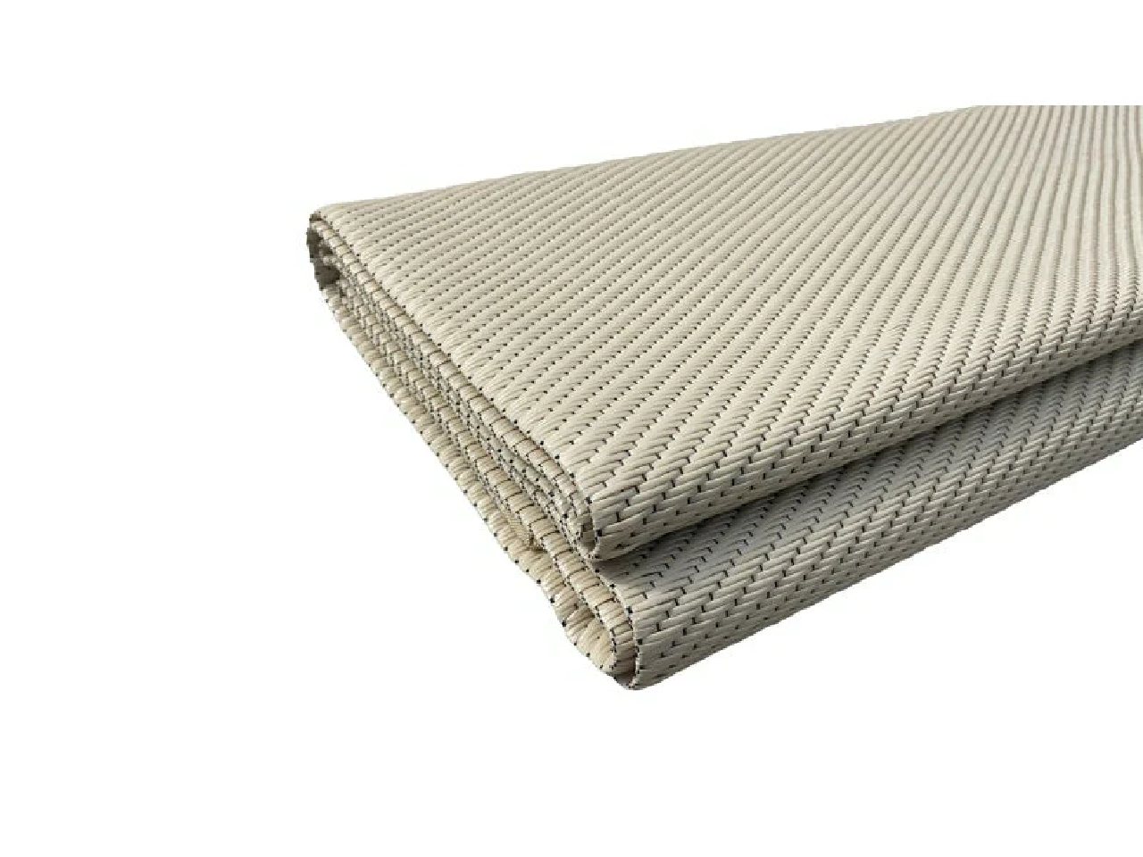 Zweiteilige Rundmatte im neutralen Design für Glawnings und Rundzelte, Recyceltes Polypropylen